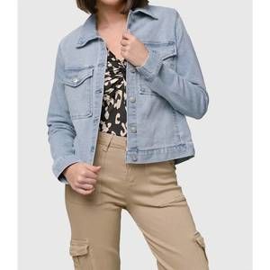 NEW PINE APPAREL denim jacket with patch pockets in blue